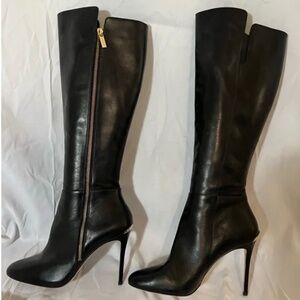 Michael Kors Leather Clara Knee High stiletto Boot
